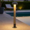 Lampioni Da Giardino-Selezionato da Mazzolaluce Lampione per esterno ip54 h84 cm effetto legno
