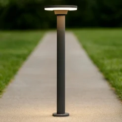 Lampioni Da Giardino-Selezionato da Mazzolaluce Lampione per esterno moderno per giardino antracite led 12w 3000k
