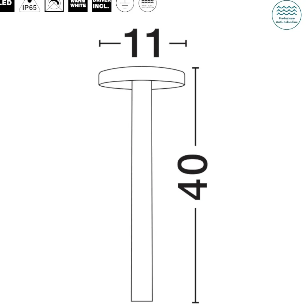 Lampioni Da Giardino-Selezionato da Mazzolaluce Lampione per giardini moderni led 5w 3000k corten