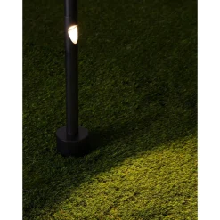 Lampioni Da Giardino-Selezionato da Mazzolaluce Lampione per giardini nero led 8w 3000k moderno cilindrico