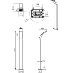 Lampioni Da Giardino-Selezionato da Mazzolaluce Lampione per giardino esterno led 12,5w grigio antracite