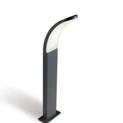 Lampioni Da Giardino-Selezionato da Mazzolaluce Lampione per giardino moderno 60cm design curvo grafite led 4000k ip65