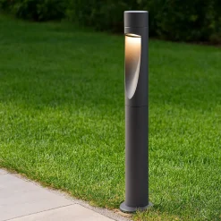 Lampioni Da Giardino-Selezionato da Mazzolaluce Lampione per giardino moderno grafite led 15w 4000k 90cm ip66