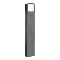 Lampioni Da Giardino-Selezionato da Mazzolaluce Lampione per giardino moderno grigio led 3000k a rettangolo smussato