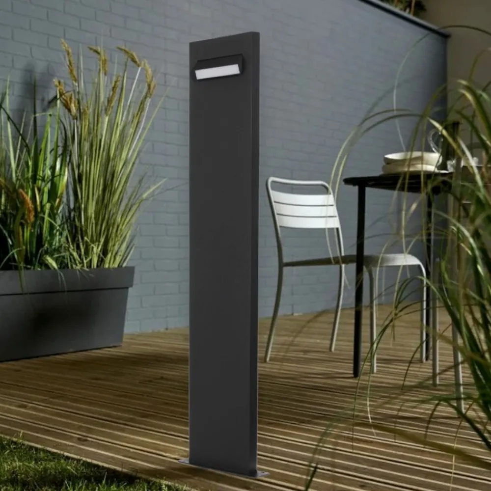 Lampioni Da Giardino-Selezionato da Mazzolaluce Lampione rettangolare da giardino led 3000k moderno color nero