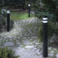 Lampioni Da Giardino-Vivida International Lampione solare da giardino led 3w 6000k nero vivida