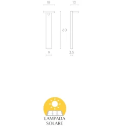 Lampioni Da Giardino-Selezionato da Mazzolaluce Lampione solare grigio da giardino led 4000k design moderno