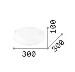 Plafoniere Moderne-Ideal Lux Lana pl2 plafoniera in vetro 30 cm