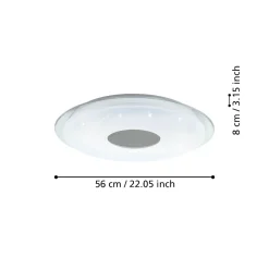 Plafoniere Moderne-Eglo Lanciano z plafoniera moderna 56cm led da 2700k a 6500k tondo