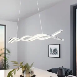 Lampadari Moderni-Eglo Lasana lampadario design led 39w 3000k per soggiorno moderno