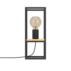 Lampade Da Tavolo-Eglo Libertad lampada da tavolo nera design minimal