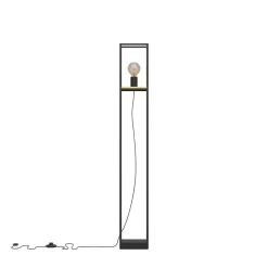 Lampade Da Terra-Eglo Libertad lampada da terra moderna rettangolare nera