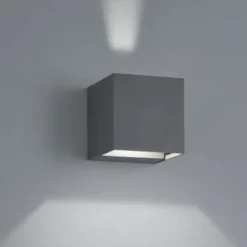 Applique Da Esterno-Life Electronics Life applique cubo led 20w 3000k 4000k 5000k antracite per esterno