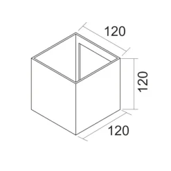 Applique Da Esterno-Life Electronics Life applique cubo led 20w 3000k 4000k 5000k antracite per esterno