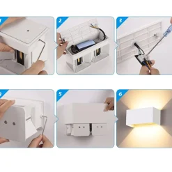 Applique Da Esterno-Linea Light Life applique da esterno bianco rettangolare 20w 3000k 4000k 5000k