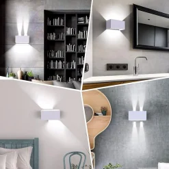 Applique Da Esterno-Linea Light Life applique da esterno bianco rettangolare 20w 3000k 4000k 5000k