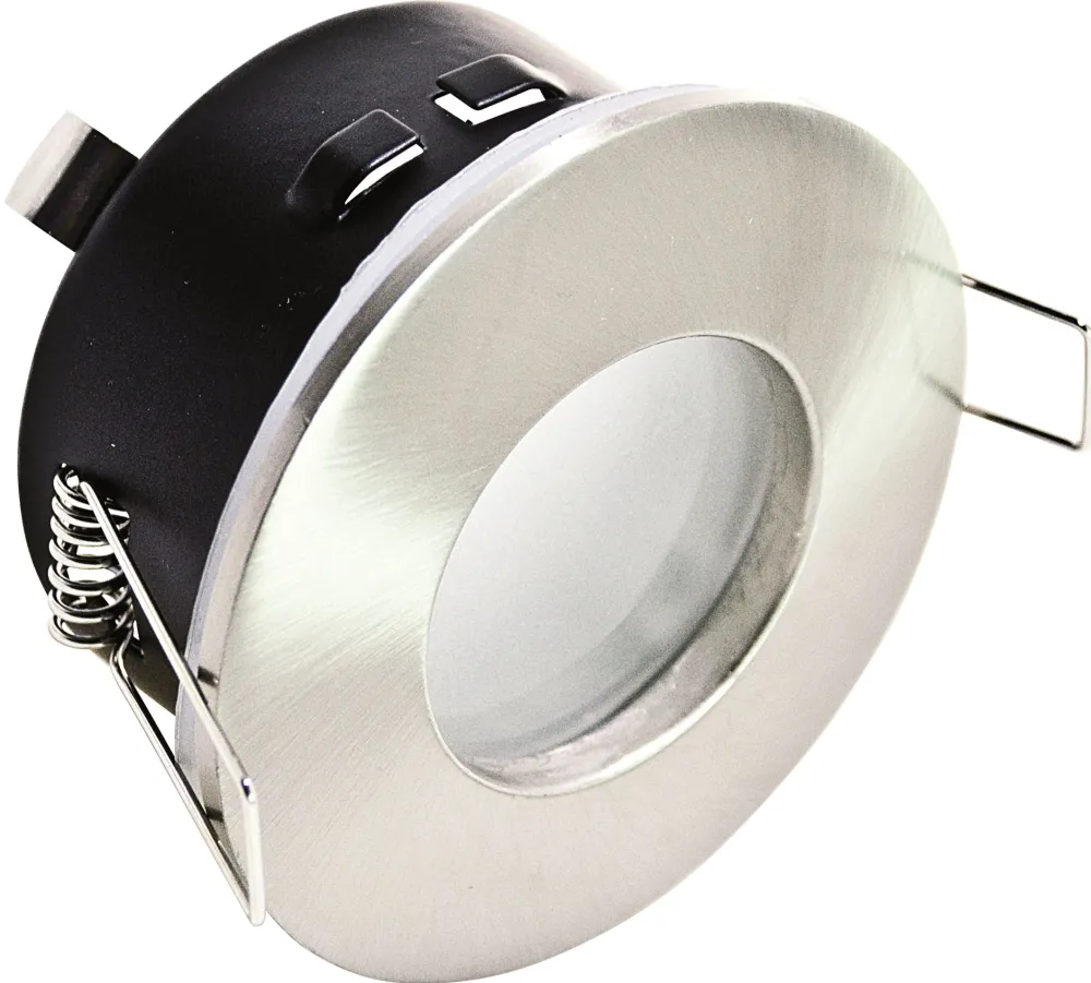 Faretti Da Incasso-Life Electronics Life faretto da incasso per soffito bagno doccia grigio rotondo ip65