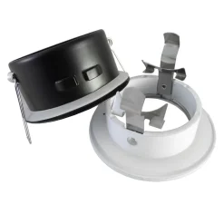 Faretti Da Incasso-Life Electronics Life faretto da incasso per soffito bagno doccia grigio rotondo ip65