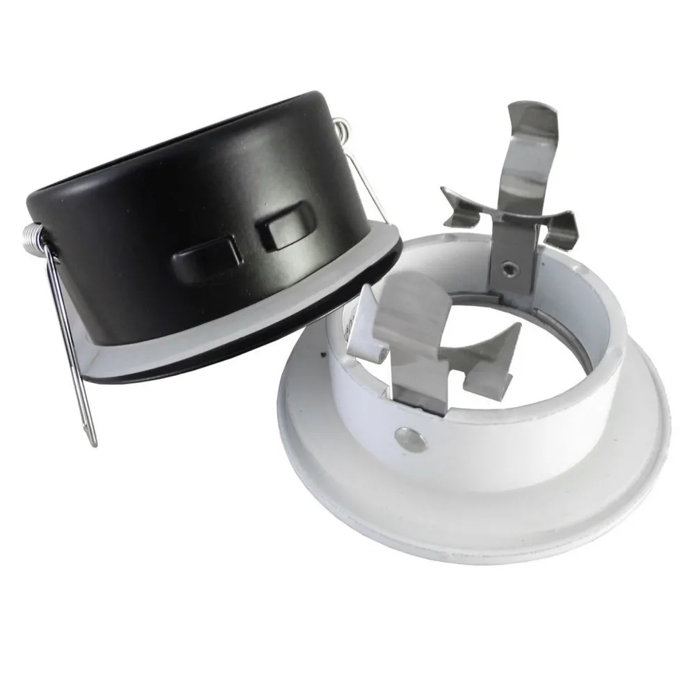 Faretti Da Incasso-Life Electronics Life faretto da incasso per soffito bagno doccia grigio rotondo ip65