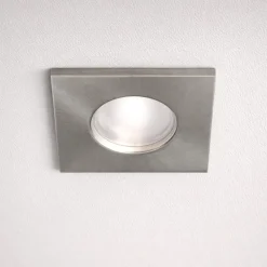 Faretti Da Incasso-Life Electronics Life faretto per bagno doccia da incasso ip65 quadrato nichel