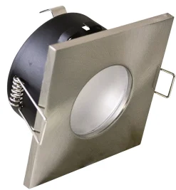 Faretti Da Incasso-Life Electronics Life faretto per bagno doccia da incasso ip65 quadrato nichel
