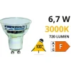 Lampadine Led-Life Electronics Life lampadina di vetro led gu10 6,7w 3000k 720lm ottica 100