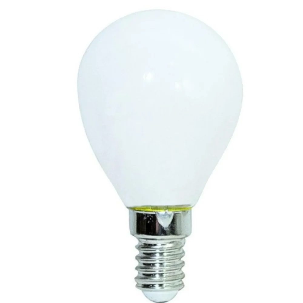 Lampadine Led-Life Electronics Life lampadina e14 led 6,5w 3000k 806lm mini sfera bianca vetro milky