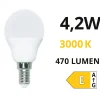 Lampadine Led-Life Electronics Life lampadina e14 led 4w 3000k minisfera 470 lumen ottica 270
