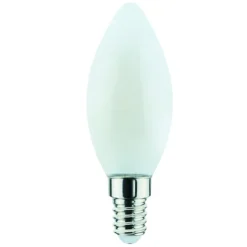 Lampadine Led-Life Electronics Life lampadina led e14 candela 6.5w 4000k 806lm vetro bianco milky