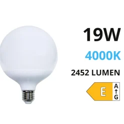Lampadine Led-Life Electronics Life lampadina led globo e27 19w 4000k 2452lm
