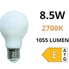 Lampadine Led-Life Electronics Life lampadina led goccia e27 8.5w 2700k dimmerabile vetro bianco