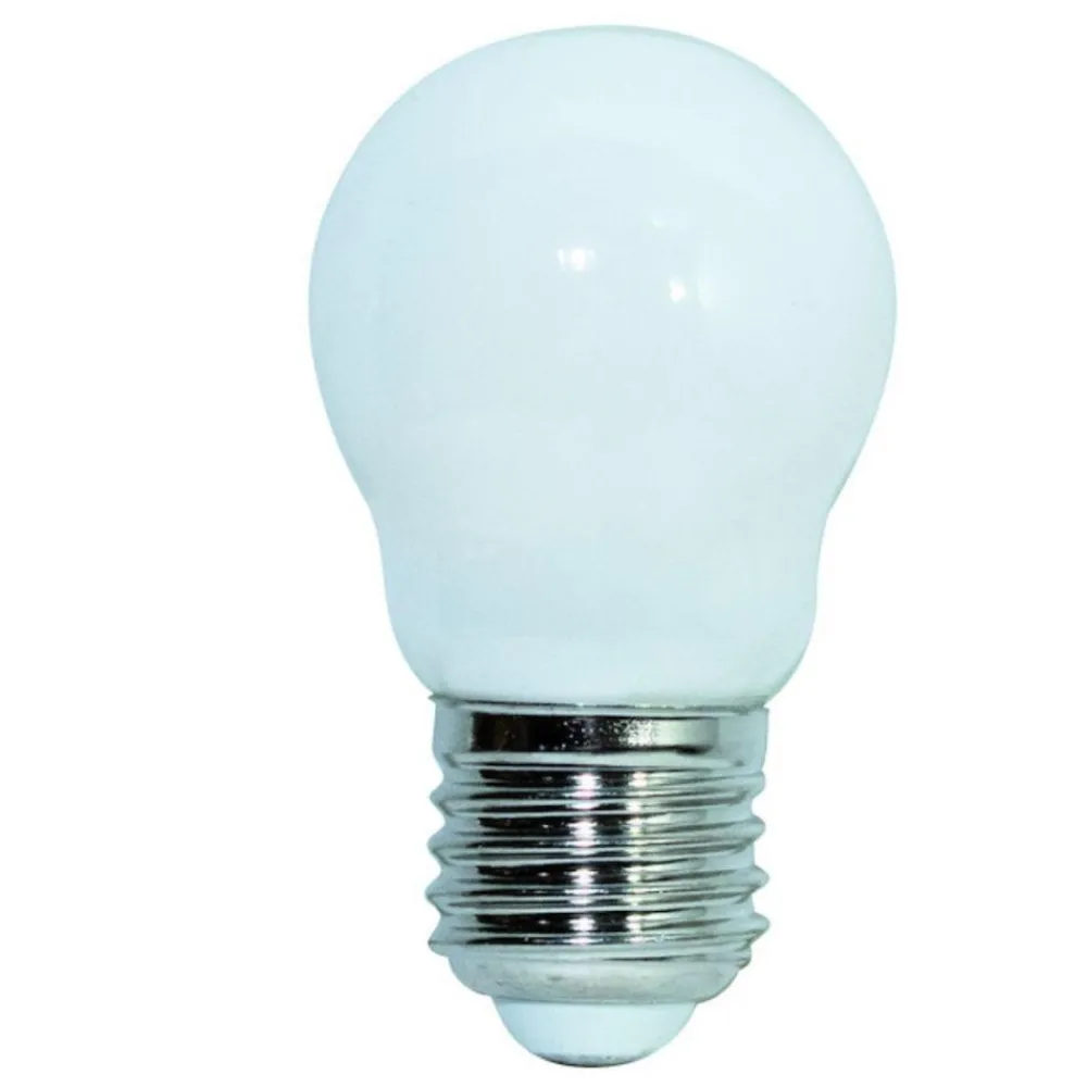 Lampadine Led-Life Electronics Life lampadina led minisfera e27 4,5w 3000k 470lm milky vetro bianco