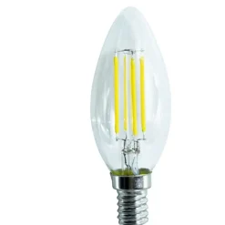 Lampadine Led-Life Electronics Life lampadina led oliva e14 4.5w 4000k 470lm vetro trasparente 39.920022n40