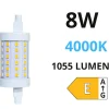 Lampadine Led-Life Electronics Life lampadina r7s led 8w 4000k 78mm 1055lm ottica 360