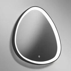 Specchi Da Parete-Vivida International Lifering specchio da parete nero led 25w 3000k vivida