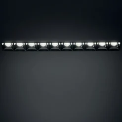 Faretti Da Incasso-Ideal Lux Lika fi trimless faretto led incasso per controsoffitto nero 10 luci 20w 3000k 220v
