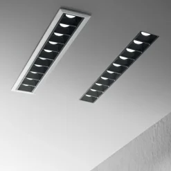 Faretti Da Incasso-Ideal Lux Lika fi trimless faretto led incasso per controsoffitto nero 10 luci 20w 3000k 220v