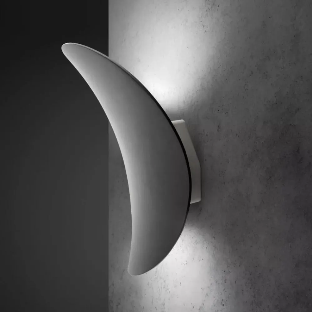 Applique Da Parete-Linea Light alba applique moderna led 3000k nera