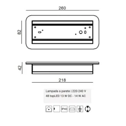 Applique Da Parete-Linea Light applique gemini w1 nera led 14w 2700k bi emissione