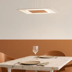 Lampadari Moderni-Linea Light aruba lampadario moderno led 3000k rame
