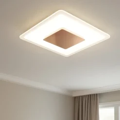 Plafoniere Moderne-Linea Light aruba s plafoniera camera da letto led 3000k rame