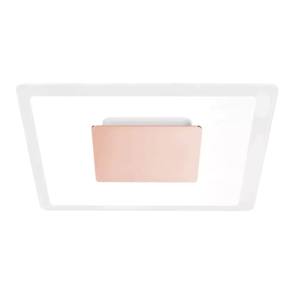 Plafoniere Moderne-Linea Light aruba s plafoniera camera da letto led 3000k rame