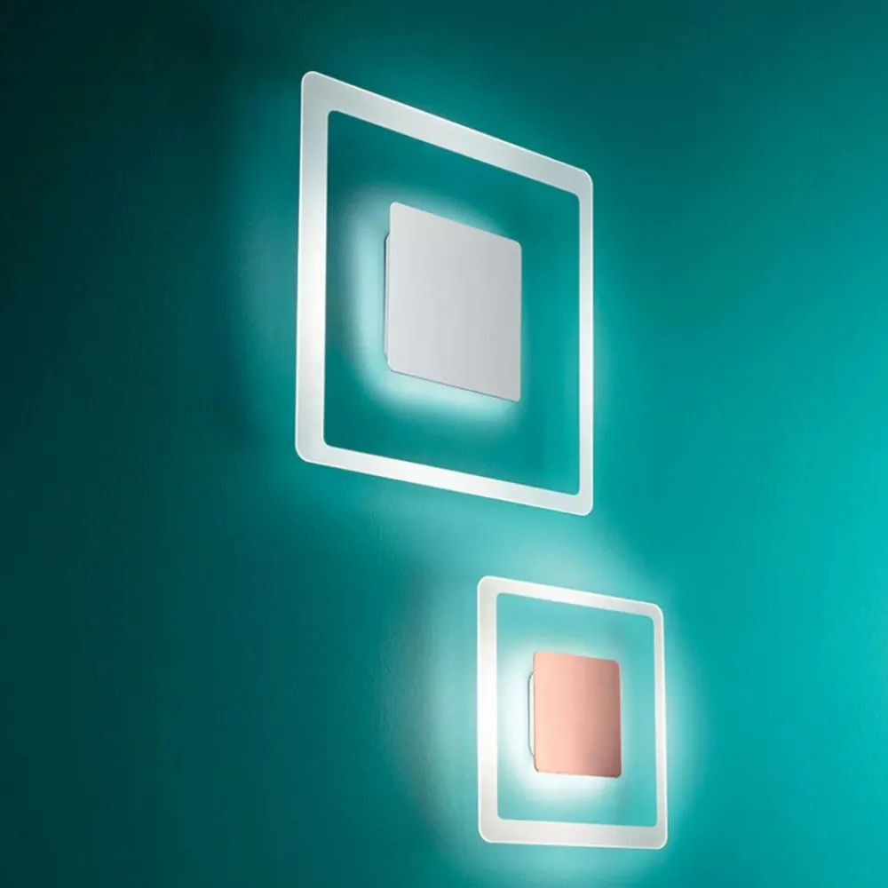 Plafoniere Moderne-Linea Light aruba s plafoniera camera da letto led 3000k rame