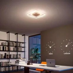 Plafoniere Moderne-Linea Light aruba s plafoniera camera da letto led 3000k rame