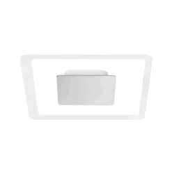 Plafoniere Moderne-Linea Light aruba s plafoniera led 19w 3000k quadrata cromo