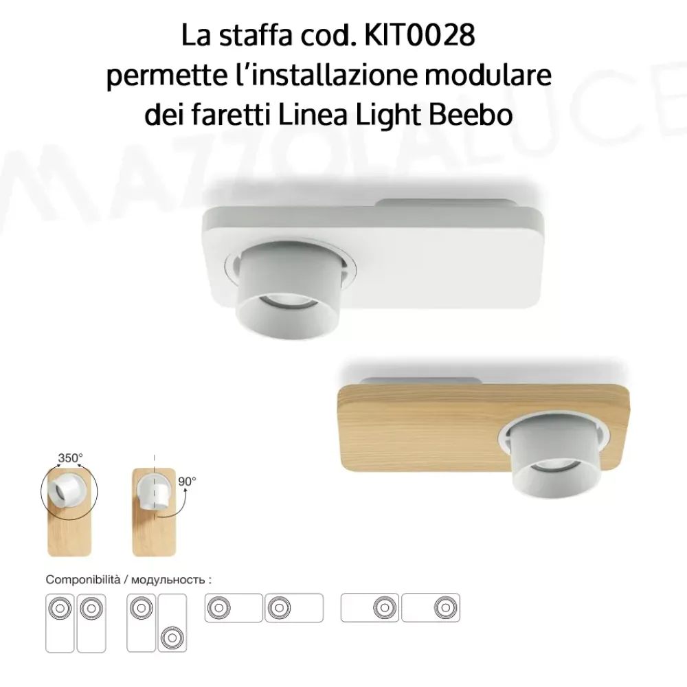 Accessori-Linea Light beebo staffa di fissaggio per installazione modulare