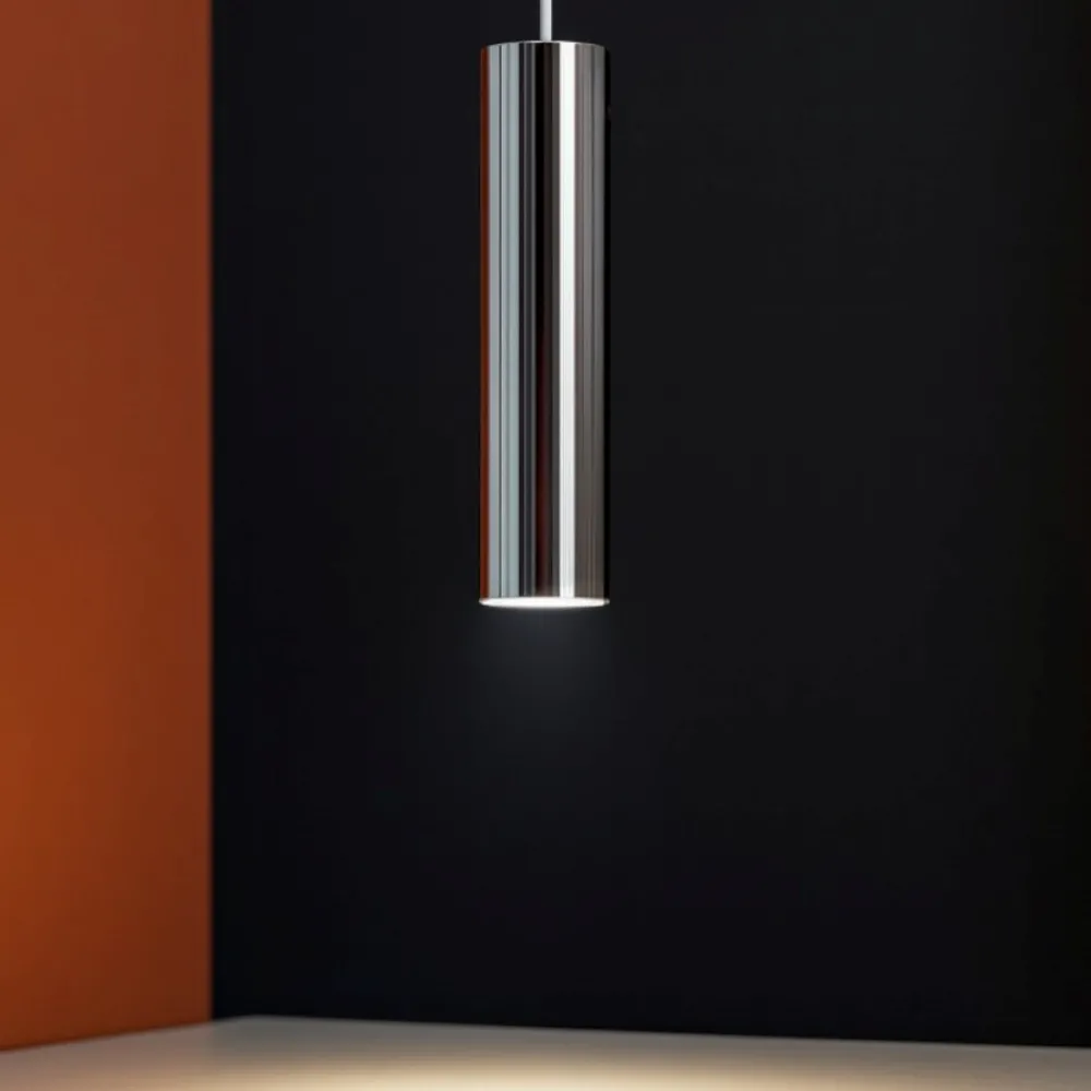 Lampade A Sospensione-Linea Light birba lampada a sospensione tubolare alluminio lucido