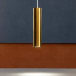 Lampade A Sospensione-Linea Light birba lampada a sospensione cilindro ottone lucido