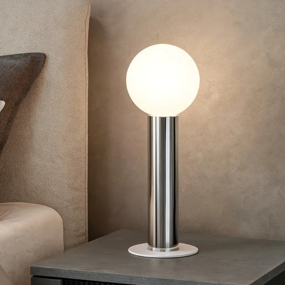 Abat Jour-Linea Light birba tab lampada da comodino abat-jour moderna alluminio lucido