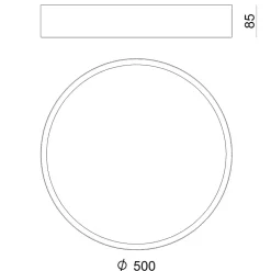 Plafoniere Moderne-Linea Light box sr plafoniera bianca moderna tonda 48w 4000k